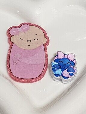 Nurse  Labor Delivery Flatback Focal Bead Baby‎ Badge Keychain Crafts Beaded Pen